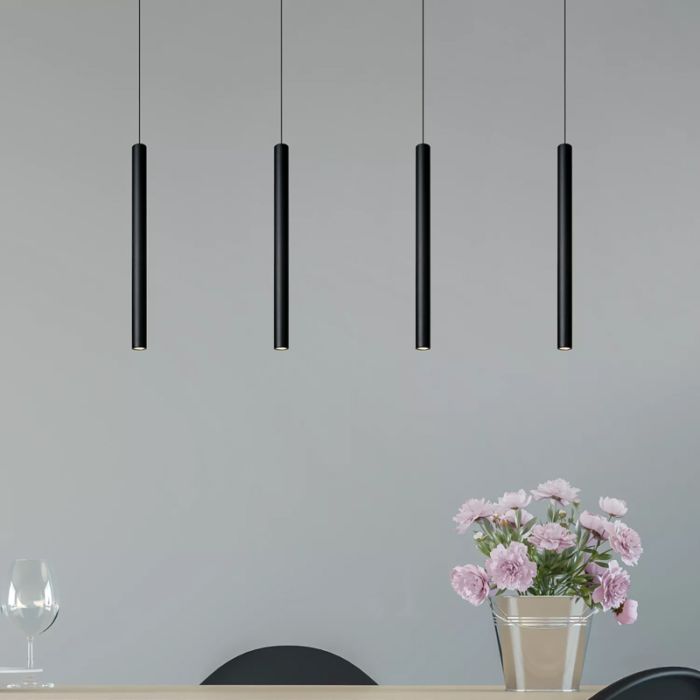 Lámpara colgante moderna negra, Lorenz, 4W, 3000K LED