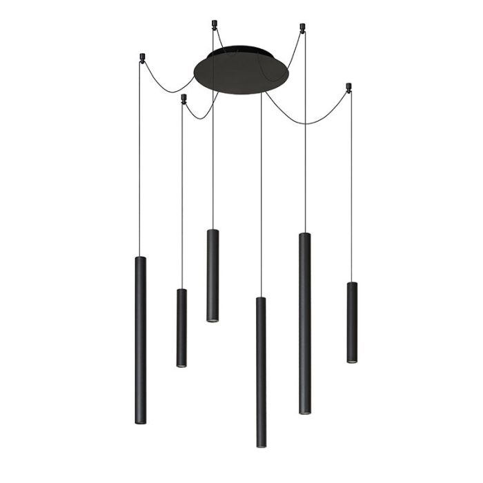 Lámpara colgante moderna negra, Lorenz, 4W, 3000K LED