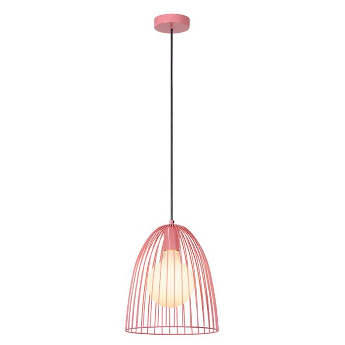 Lámpara colgante infantil de metal rosa, Macarons