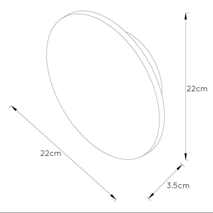 Aplique de madera marrón, Glimpse, 5W, 3000K LED