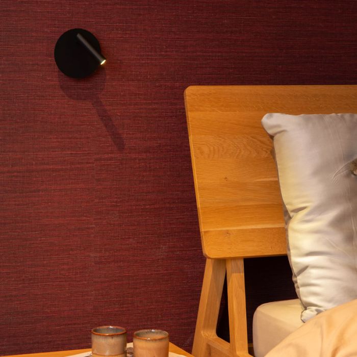 Lámpara de cama moderna negra, Jolijn, 2W, 3000K LED, con interruptor