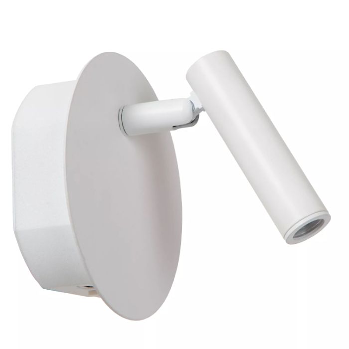 Lámpara de cama moderna blanca, Jolijn, 2W, 3000K LED, con interruptor