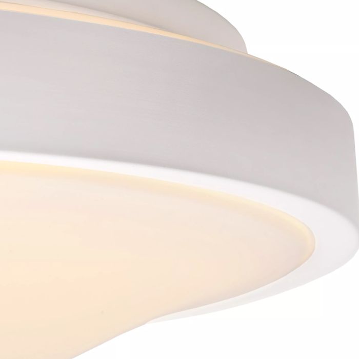 Lámpara de techo baño moderna blanca, Dasher, 12W, 2700K LED, IP44