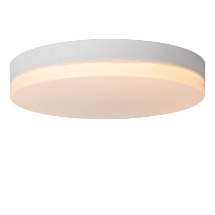 Lámpara de techo baño de plástico blanca, Biskit, 36W, 2700K LED, IP44