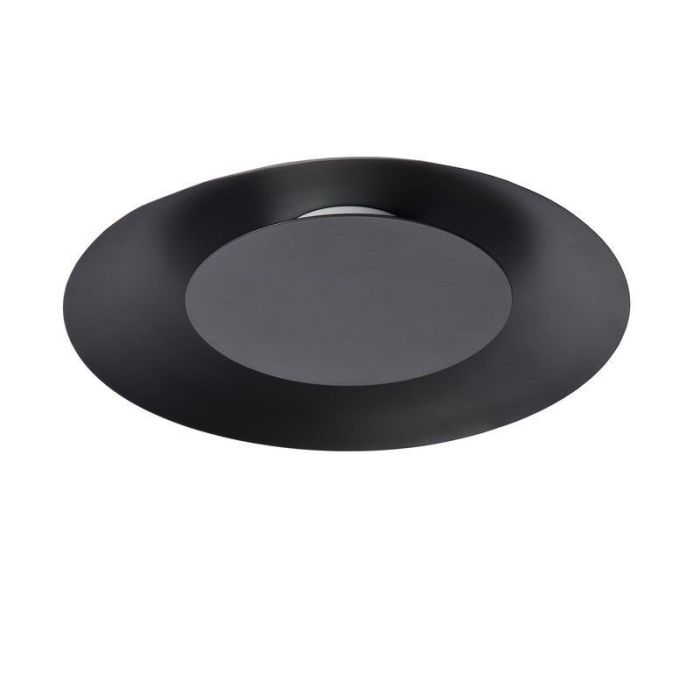 Plafón de techo moderno negro, Foskal, 12W, 2700K LED