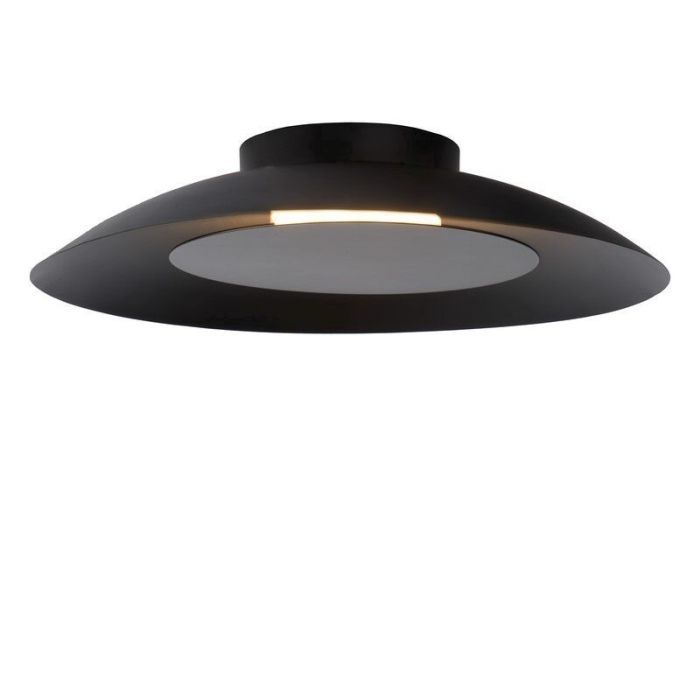 Plafón de techo moderno negro, Foskal, 12W, 2700K LED