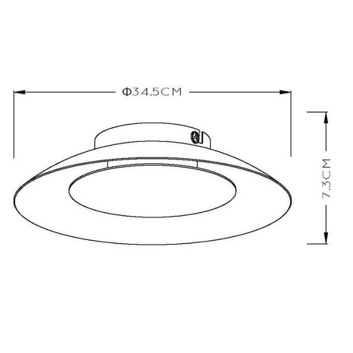Plafón de techo moderno negro, Foskal, 12W, 2700K LED