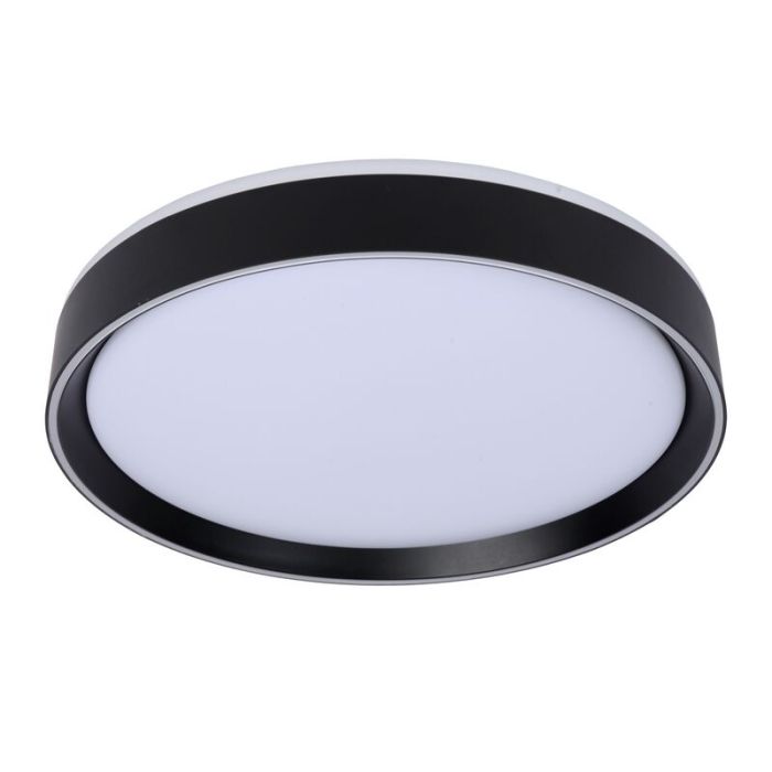 Plafón de techo moderno negro, Nuria, 24W, 2700K LED