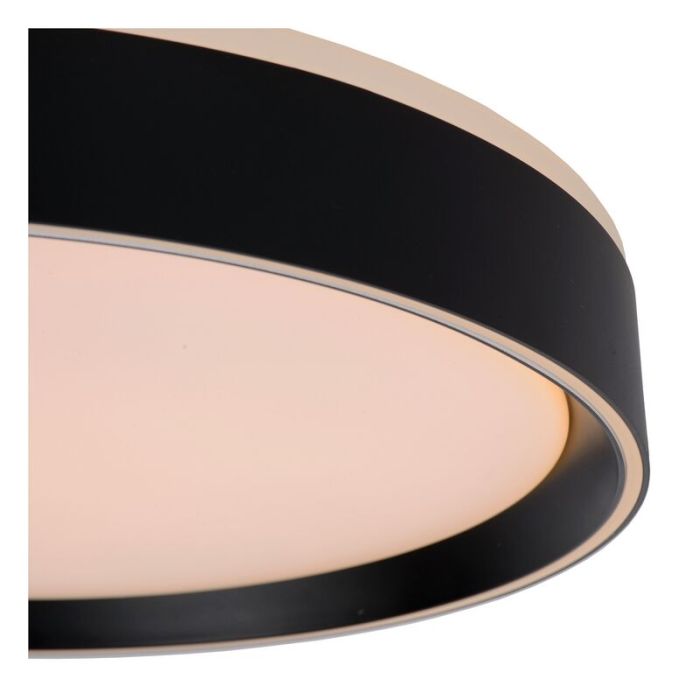 Plafón de techo moderno negro, Nuria, 24W, 2700K LED