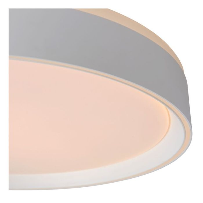 Plafón de techo moderno blanco, Nuria, 24W, 2700K LED