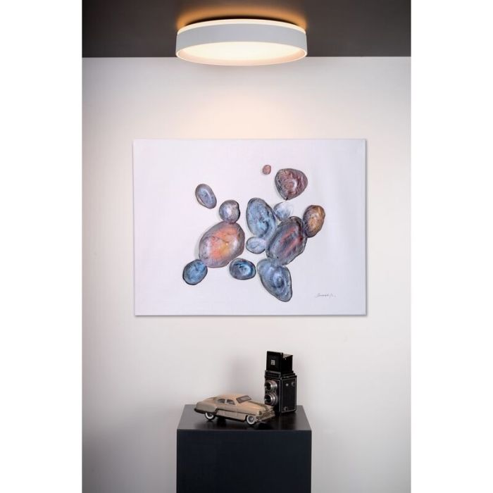 Plafón de techo moderno blanco, Nuria, 24W, 2700K LED