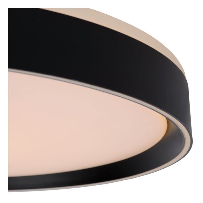 Plafón de techo moderno negro, Nuria, 36W, 2700K LED