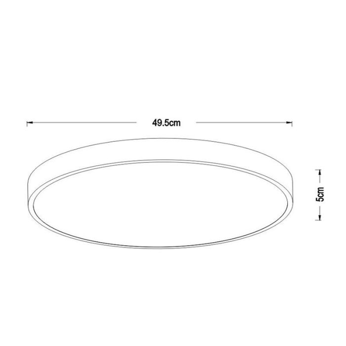 Plafón de techo moderno dorado, Unar, 36W, 2700K LED, regulable en 3 pasos