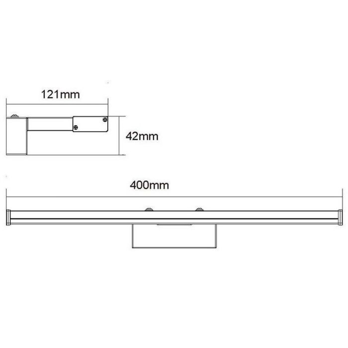 Aplique moderno cromado, Onno, 8W, 3000K LED, IP44