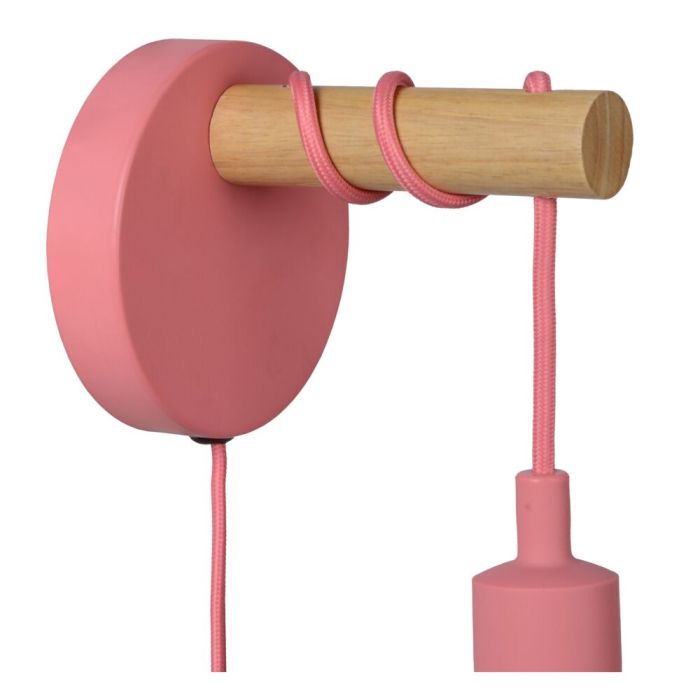 Aplique pared infantil moderno rosa, Paulien, con interruptor