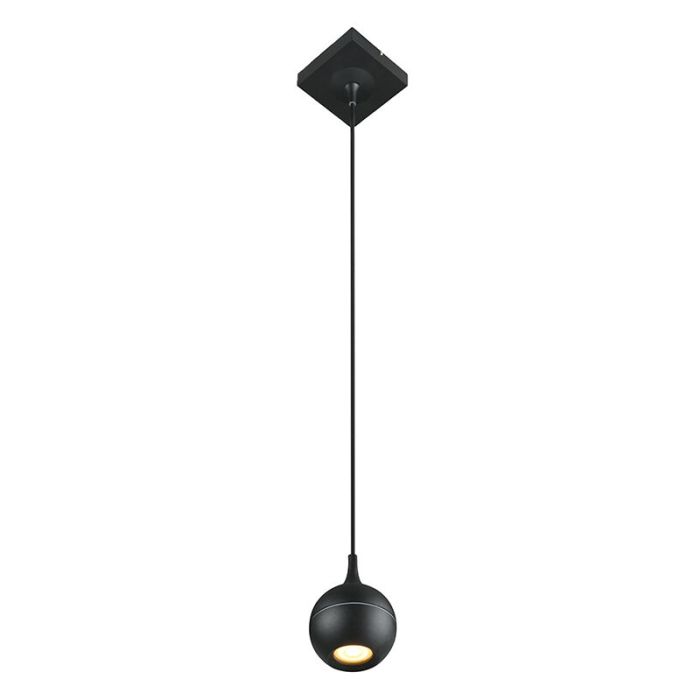 Lámpara colgante moderna negra, Favori, IP44