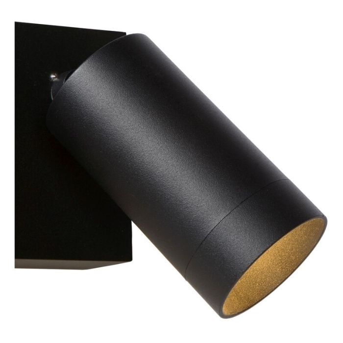 Aplique exterior con sensor de movimiento moderno negro, Taylor, IP54