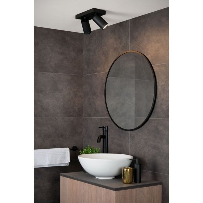 Foco de techo moderno negro, Taylor, IP44