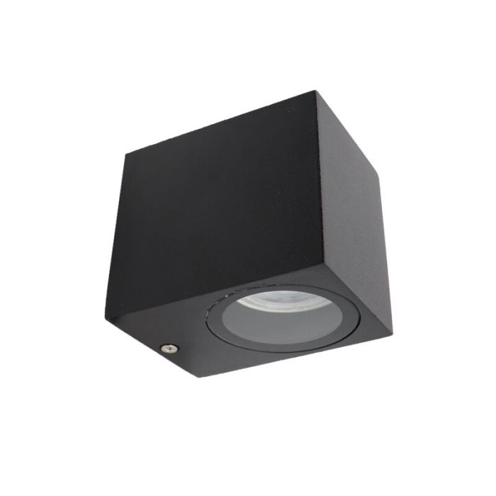 Lámpara exterior inteligente negra moderna, Corella, IP44, 4,5W, RGBW