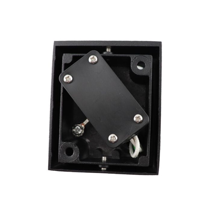 Lámpara exterior inteligente negra moderna, Corella, IP44, 4,5W, RGBW