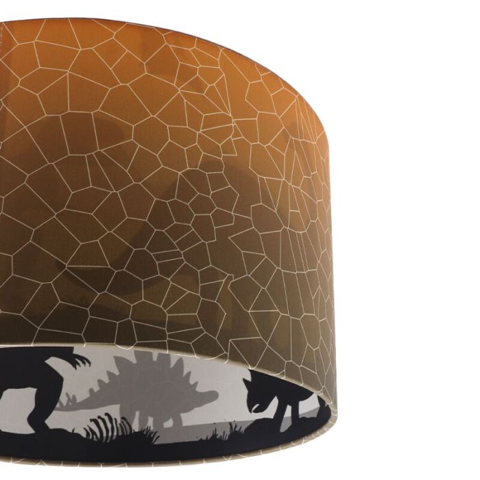 Lámpara de techo infantil naranja moderna, Dino
