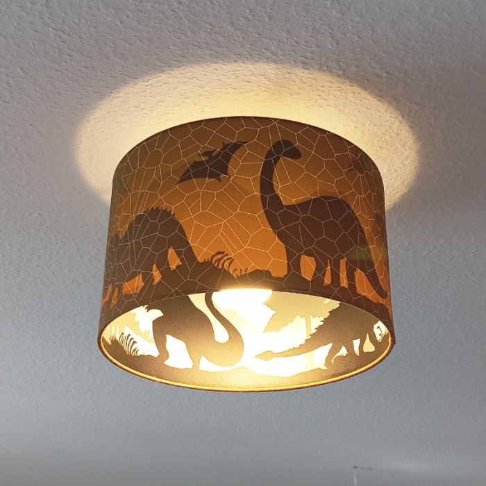 Lámpara de techo infantil naranja moderna, Dino