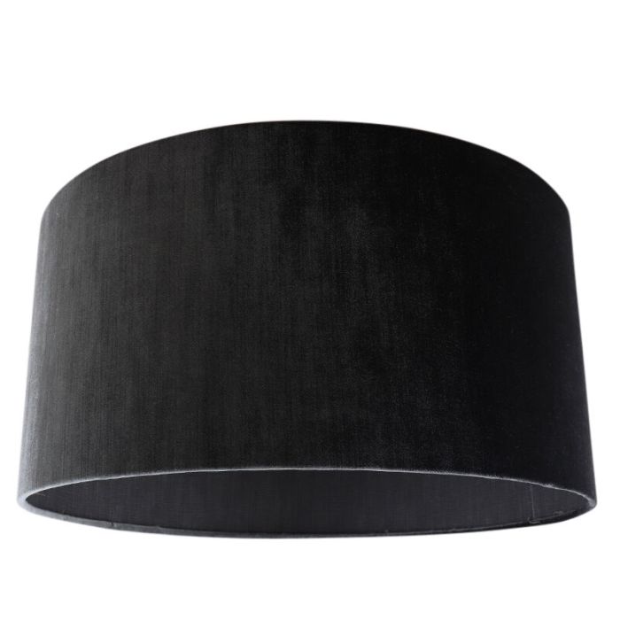 50 cm pantalla lámpara terciopelo antracita, Emilius