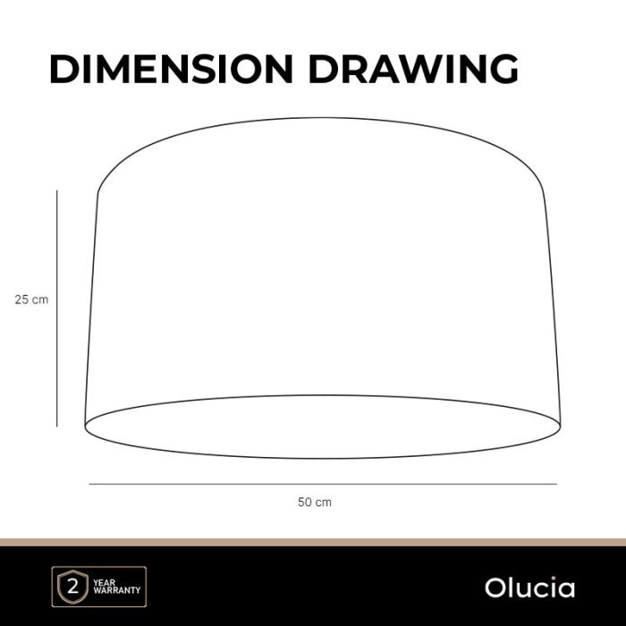50 cm pantalla lámpara terciopelo antracita, Emilius