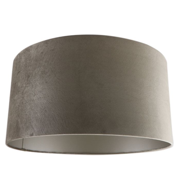 50 cm pantalla lámpara terciopelo gris pardo, Emilius