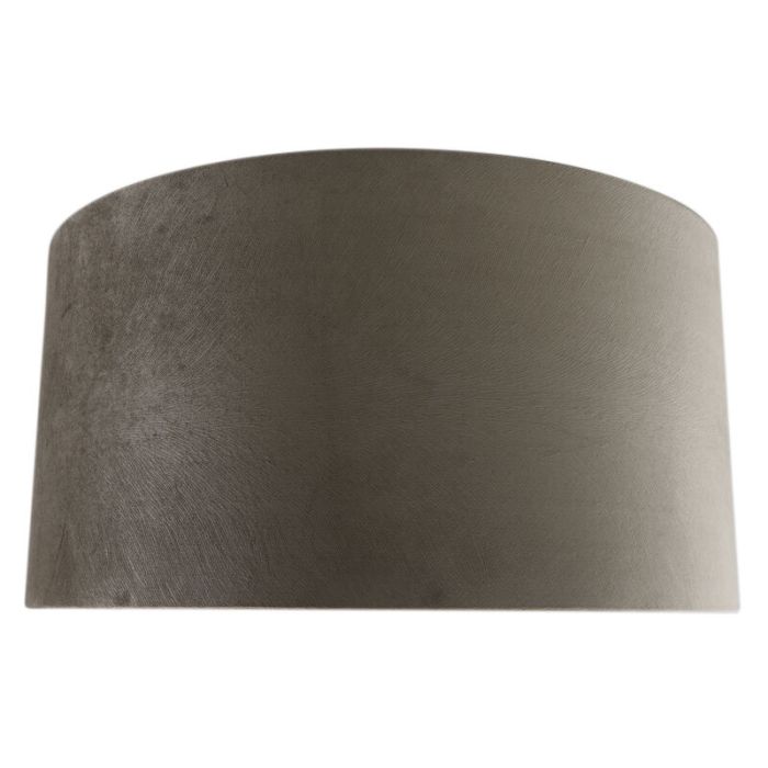 50 cm pantalla lámpara terciopelo gris pardo, Emilius