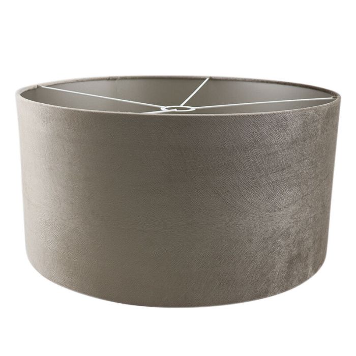 50 cm pantalla lámpara terciopelo gris pardo, Emilius