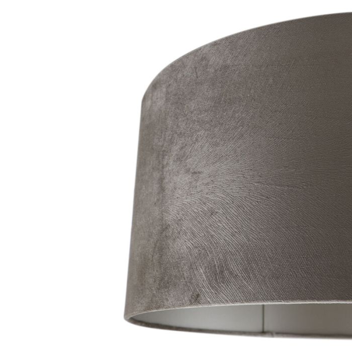 50 cm pantalla lámpara terciopelo gris pardo, Emilius