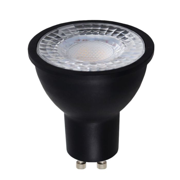 Olucia GU10 bombilla LED, Antonie, negro, 3w, 2700K