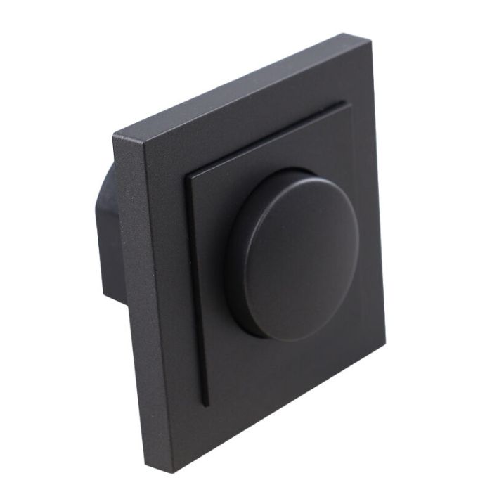 Dimmer LED, 0,5 - 200W, con marco cobertor y placa central antracita
