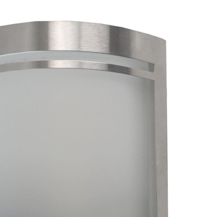 Aplique exterior con sensor de movimiento plateado moderno, Manuel, IP44