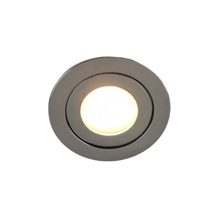 Foco empotrable baño cromado de aluminio, Dorx, IP44