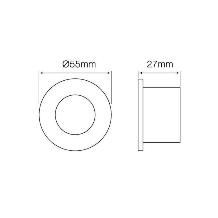 Foco empotrable baño cromado de aluminio, Dorx, IP44