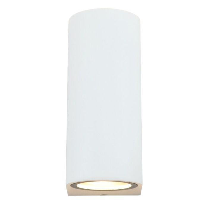 Lámpara exterior de aluminio blanco, Corina, IP44