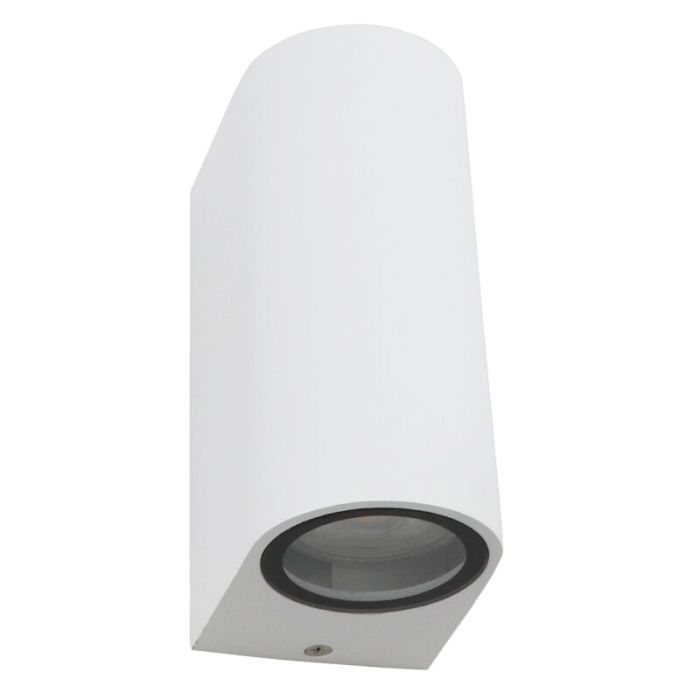 Lámpara exterior de aluminio blanco, Corina, IP44
