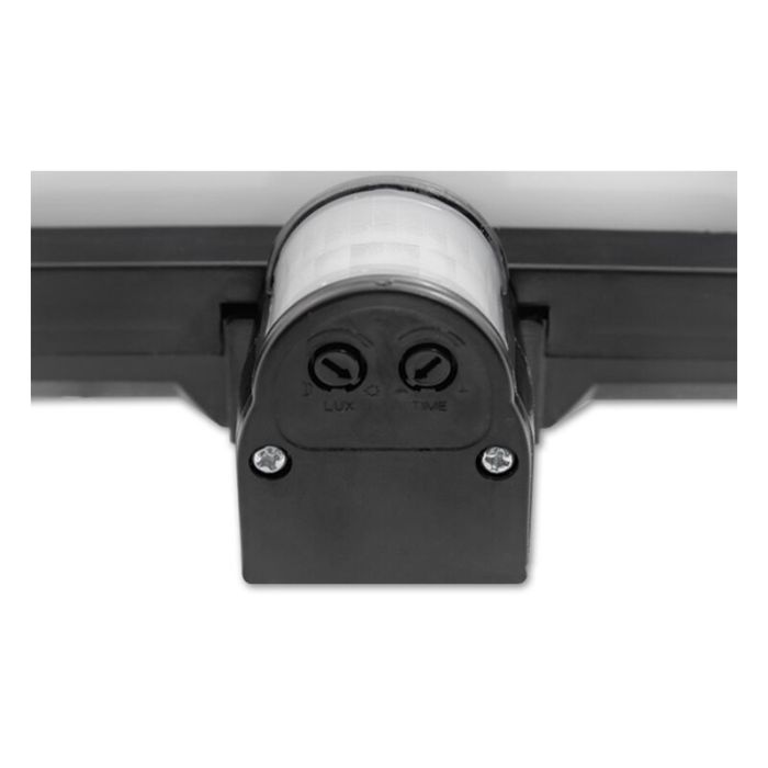 Aplique exterior con sensor de movimiento de plástico negro, Killian, IP44