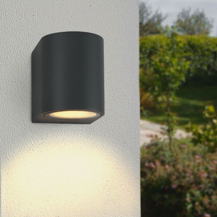 Lámpara exterior de aluminio antracita, Corina, IP44