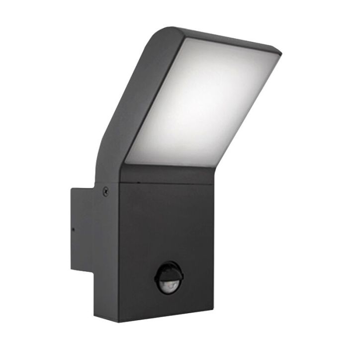 Aplique exterior con sensor de movimiento de aluminio antracita, Andor, 12W, 4000K LED, IP54