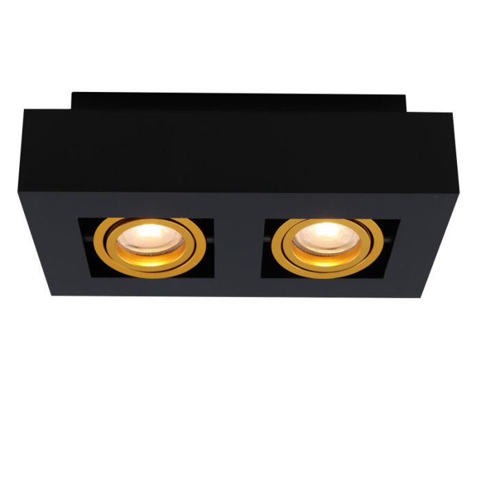 Aplique de techo de aluminio dorado, Noraly