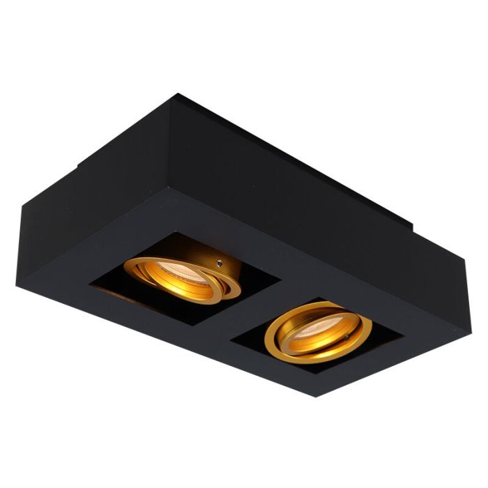 Aplique de techo de aluminio dorado, Noraly