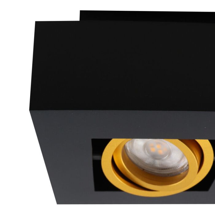 Aplique de techo de aluminio dorado, Noraly