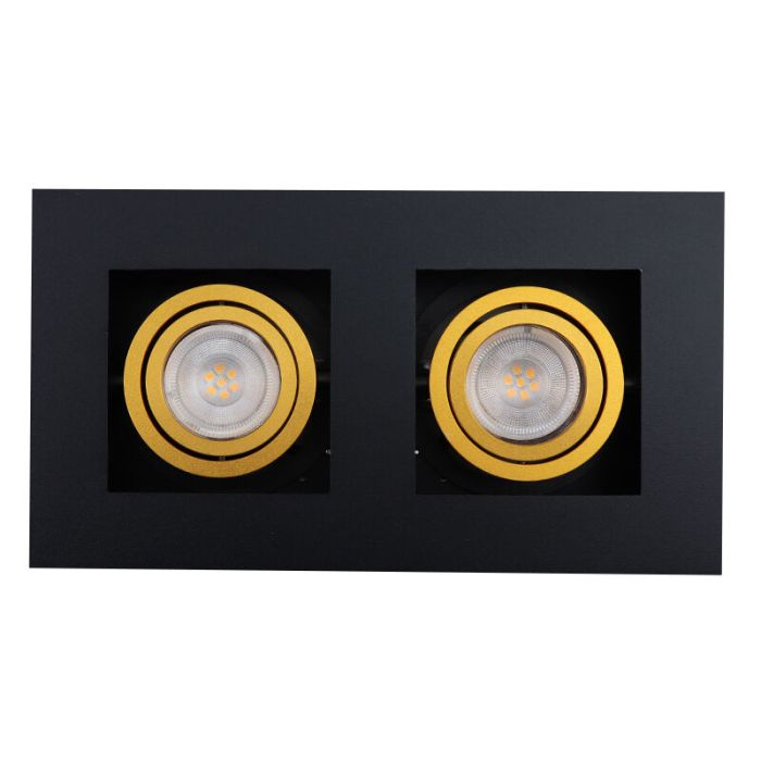 Aplique de techo de aluminio dorado, Noraly