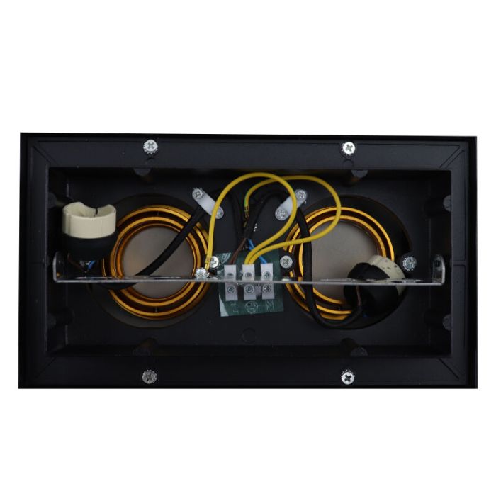 Aplique de techo de aluminio dorado, Noraly