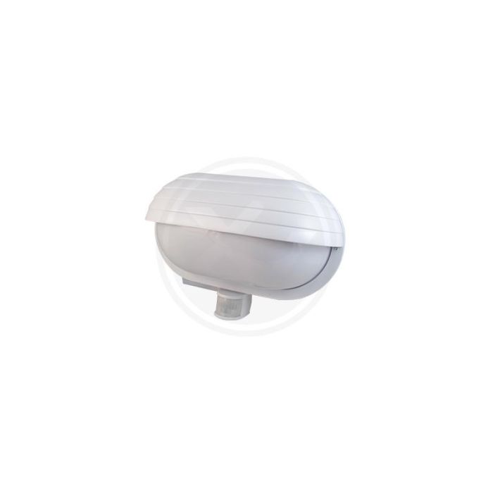Aplique exterior con sensor de movimiento de plástico blanco, Killian, IP44