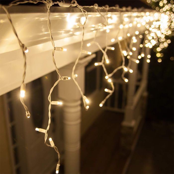 10m carambano conectable cordon blanco ip67 50 cm de alto blanco calido