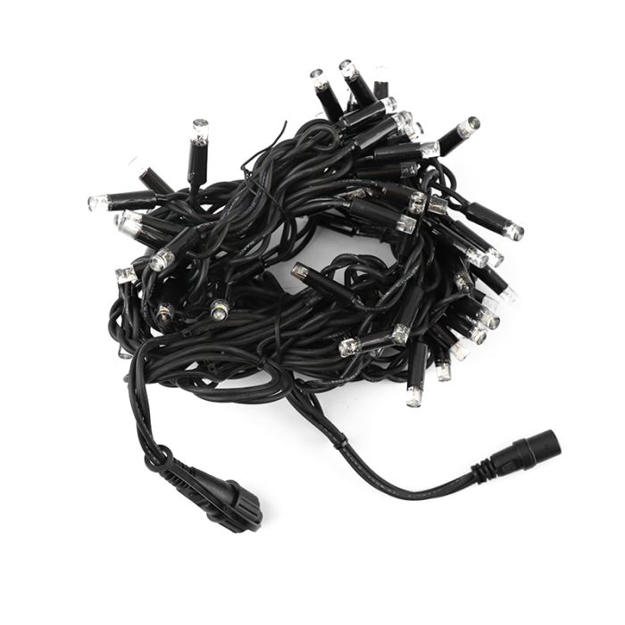 10m carambano conectable cordon negro ip67 70 cm de alto blanco calido